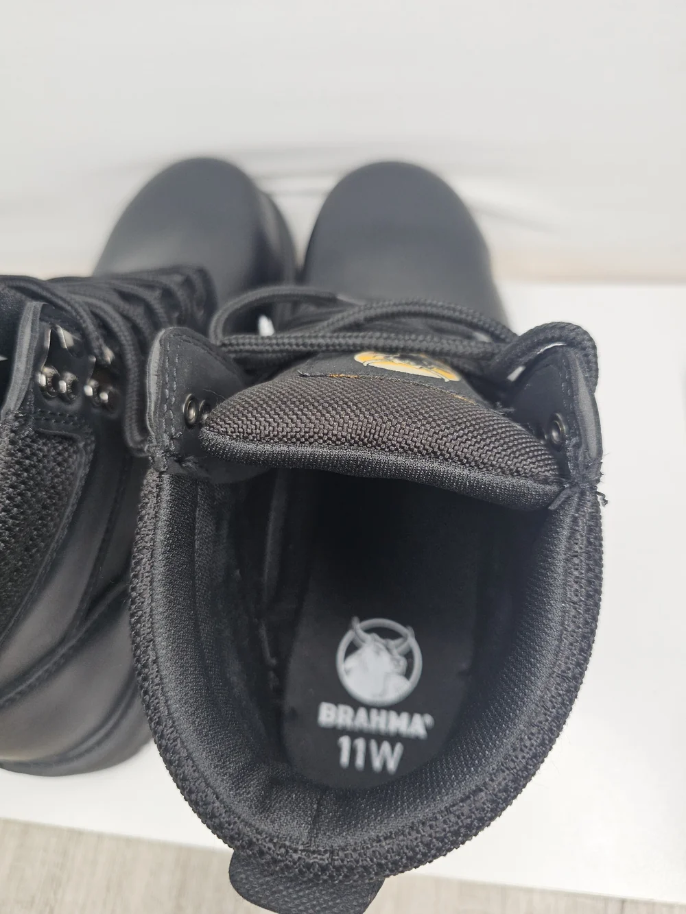 NWT Brahma Gus Steel Toe Black Leather Work Boots Men’s 11W